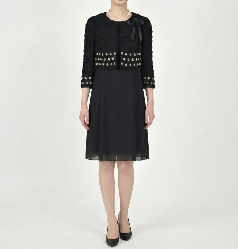 身長165cmの方が着丈95cmのワンピースを着用した時のイメージ