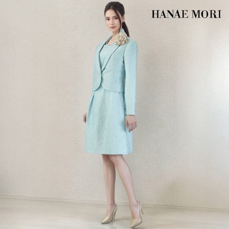 テスト⑤｜当日発送可能【新品】ハナエモリ セレモニー 36 ミントグリーン 立体的花柄